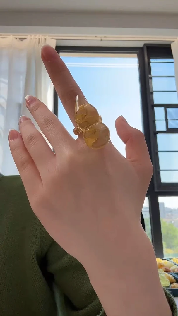 未镶嵌琥珀戒指戒指