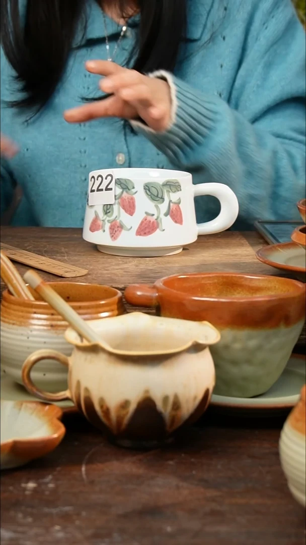 盘高颜值粗陶餐具限时抢购