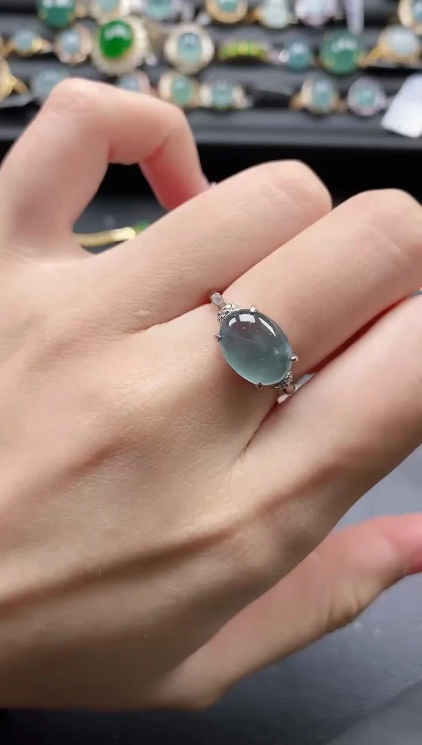 【闪购商品】翡翠戒指银S925镶嵌1111