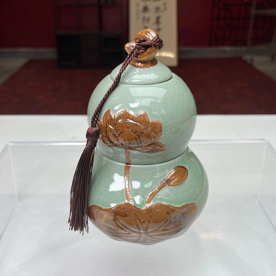 茶叶罐-天青色葫芦zh596