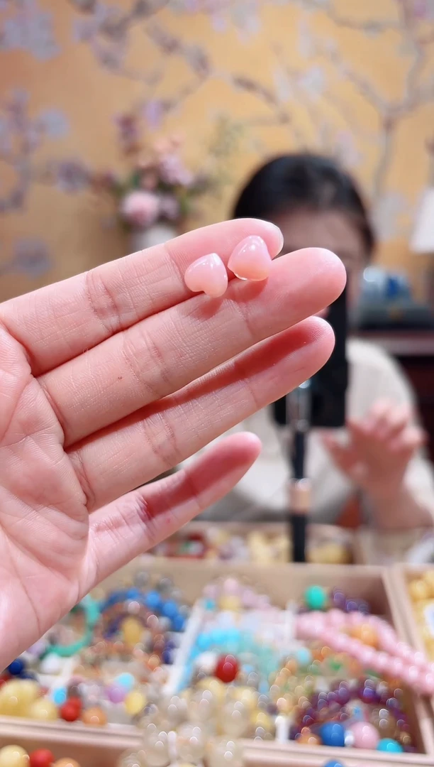 银S925镶嵌蛋白石珠宝奇石耳饰