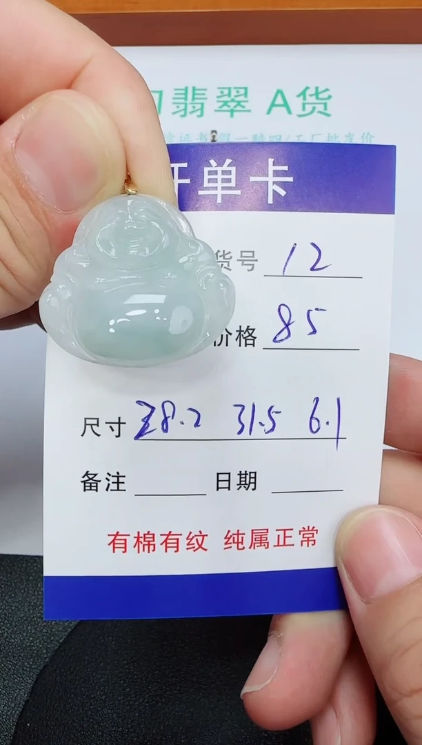 吊坠(赠链)未镶嵌翡翠12