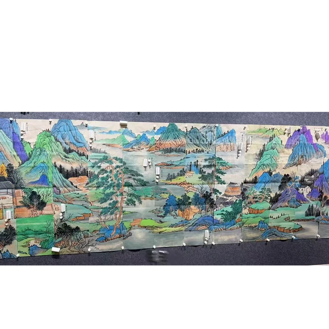 慈韵画院 齐张 两人 山水十二条屏