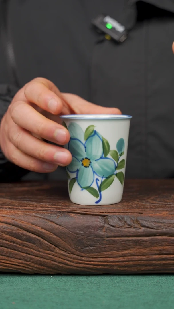 【闪购商品】瓷片14景德镇杯釉下手工手绘瓷器