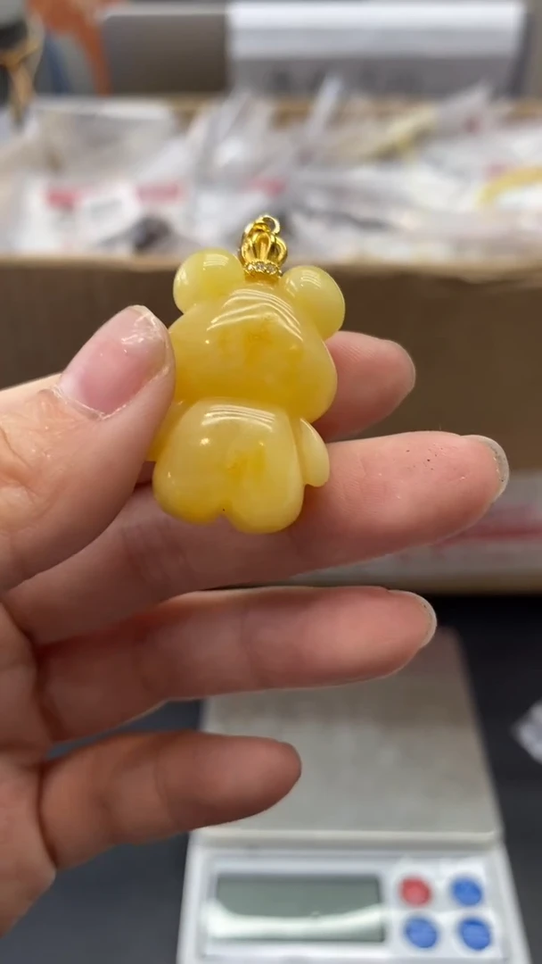 琥珀银S925镶嵌珠宝奇石34