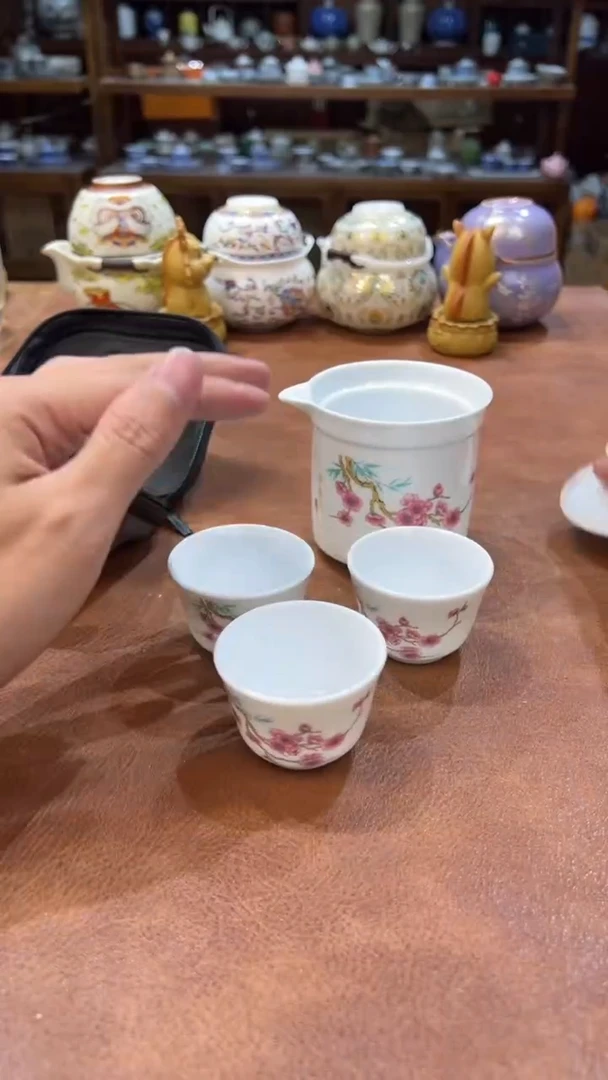 真的很便宜会开片的旅行茶具