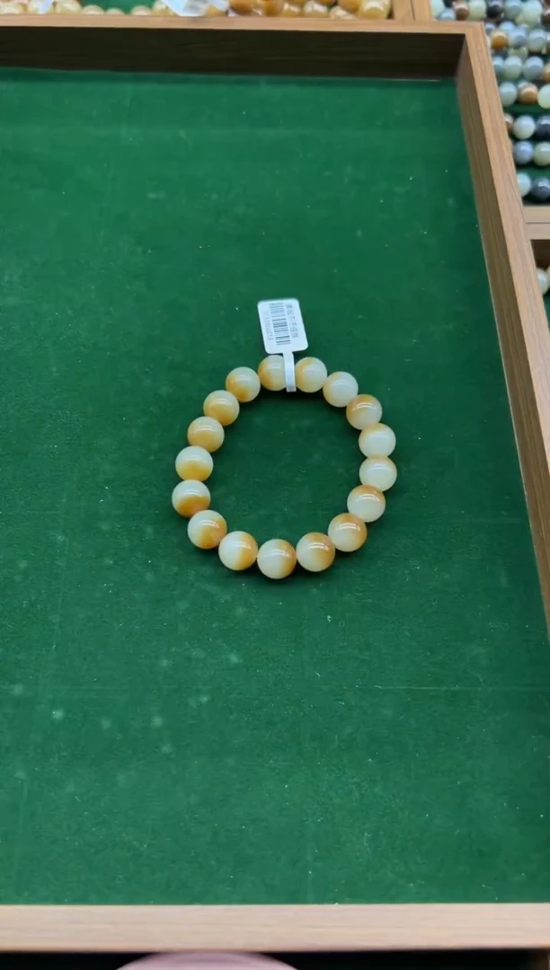 未镶嵌手串和田玉若羌微色差卡12