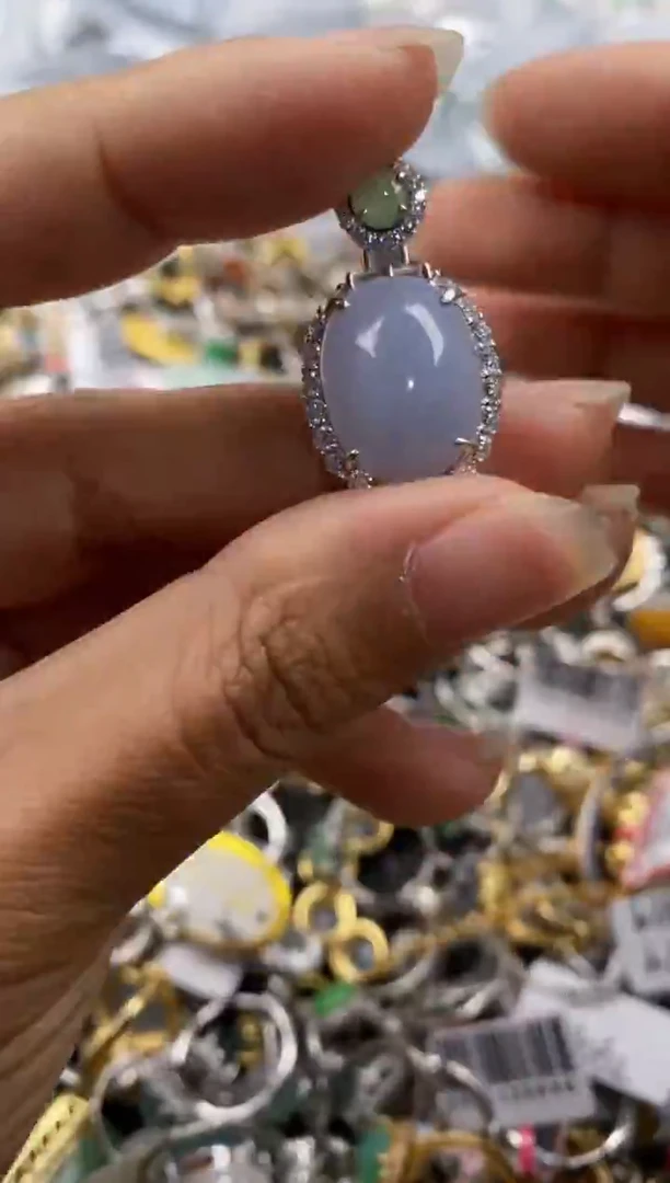 银S925镶嵌戒指翡翠111---6