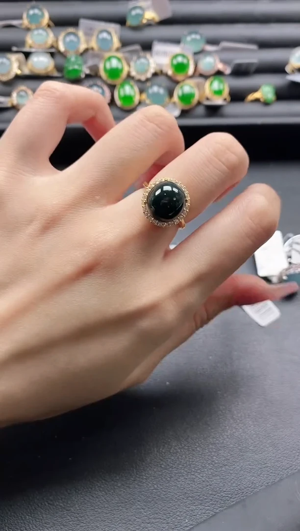 【闪购商品】翡翠戒指银S925镶嵌1111