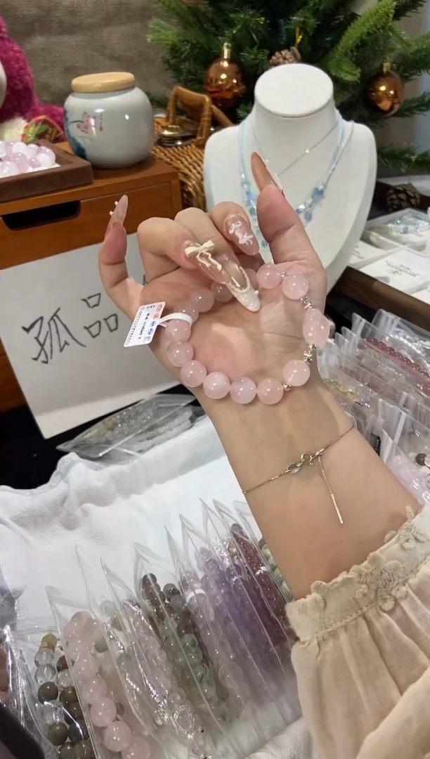 水晶手串未镶嵌孤品捡漏均匀瑕疵介意勿拍