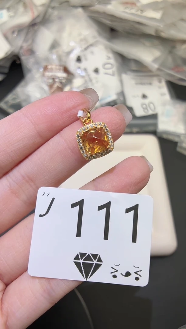 银S925镶嵌珠宝半成品水晶多样性发一J111