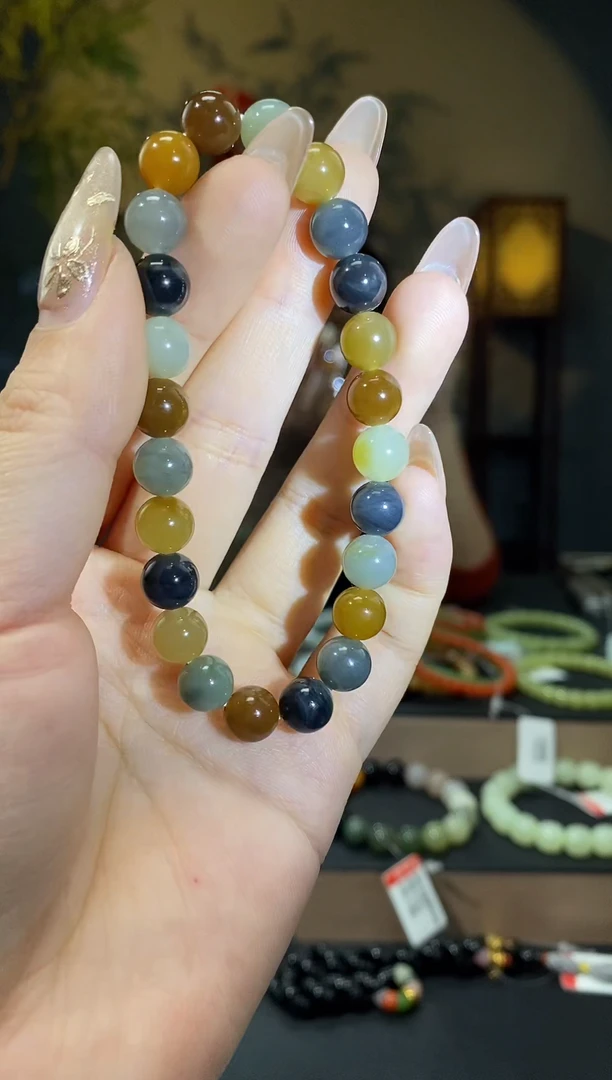 【闪购商品】和田玉-未镶嵌楼兰圆珠手串1