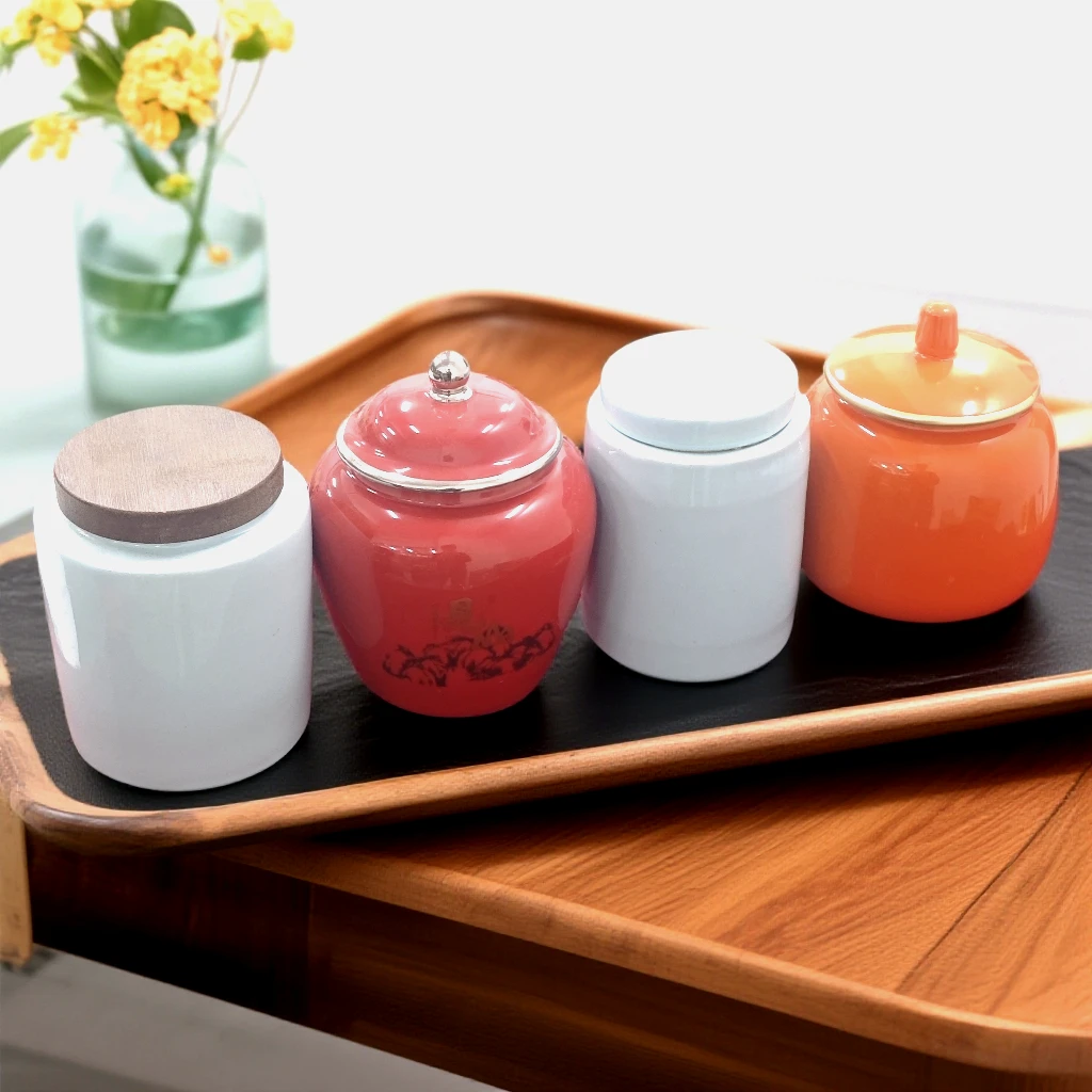 陶瓷罐 大红袍茶叶 罐子随机 介意慎拍