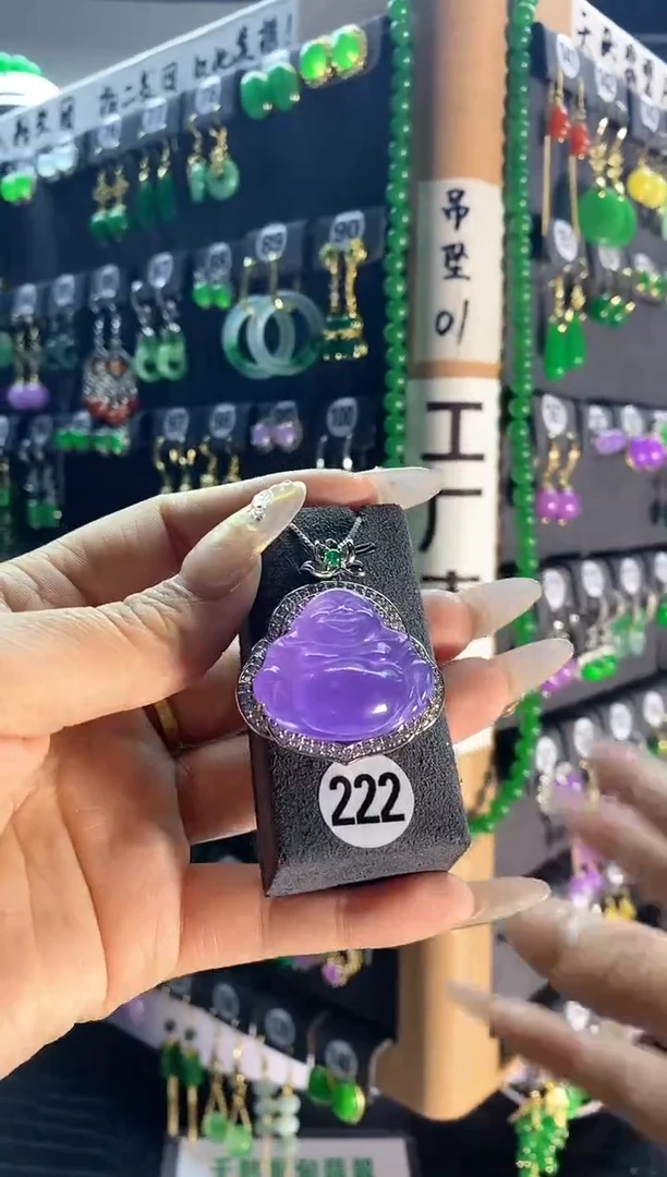 【闪购商品】翡翠耳饰银S925镶嵌222....