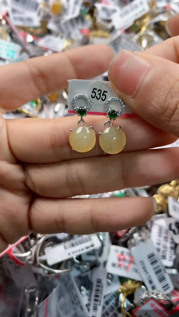 银S925镶嵌戒指翡翠11      3