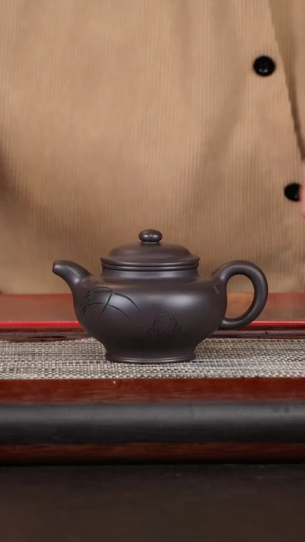【闪购商品】紫砂茶壶掇只天青泥300CC带茶叶