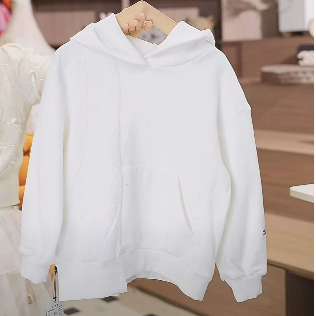 509099 韩版男童女童新款秋款时尚儿童洋气百搭休闲连帽加绒 卫衣