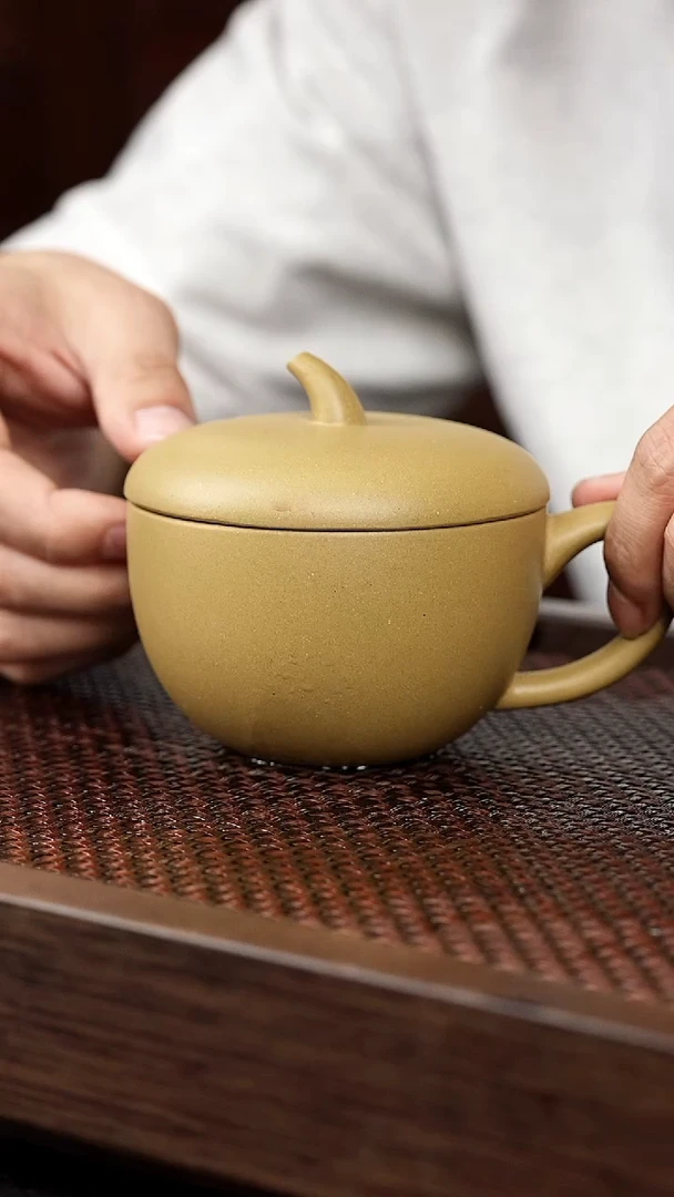 茶壶紫砂黄金段苹果盖杯