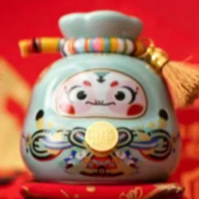 福袋收纳罐家用摆件（蓝色）