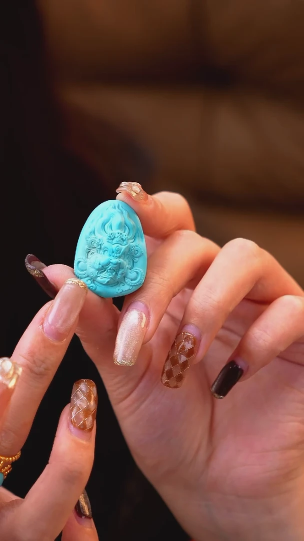 未镶嵌绿松石设计李飞虎大黑天