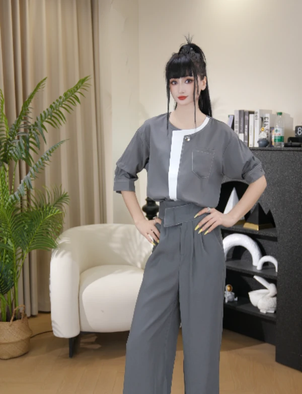 2025年新款连体衣夏装气质女神时尚拼接款D1022