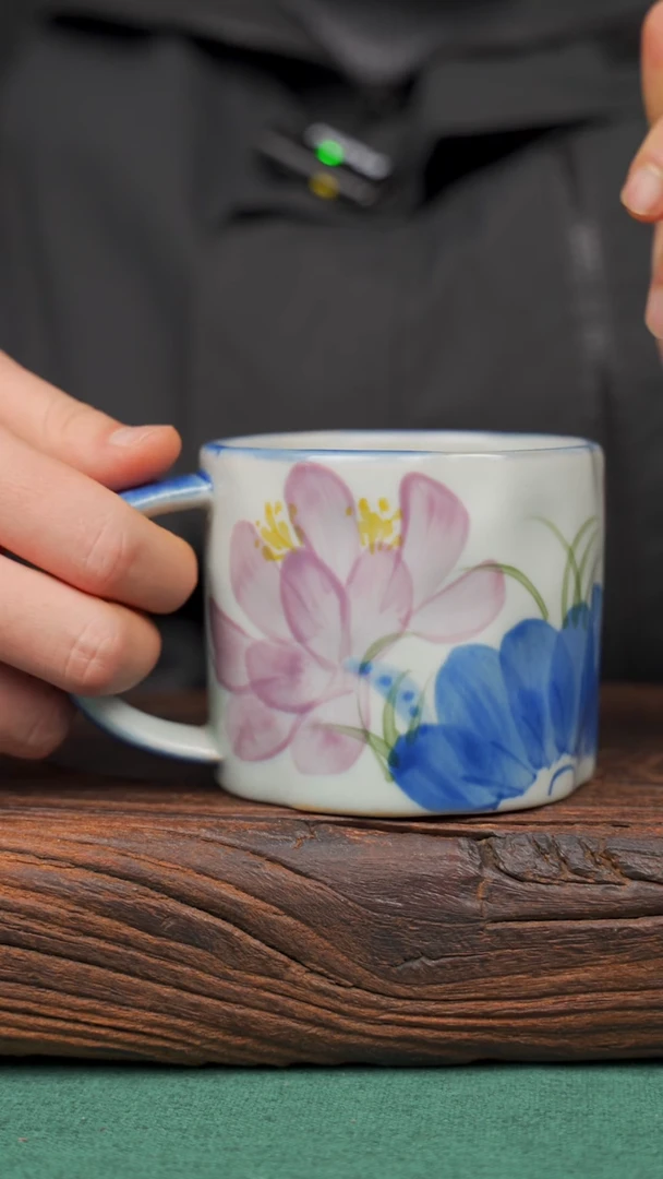 【闪购商品】瓷片66寻一缕瓷香杯釉下手工手绘瓷器