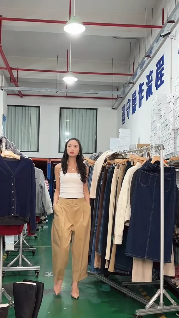 三醋酯纤维202401褶皱休闲裤SMLXL