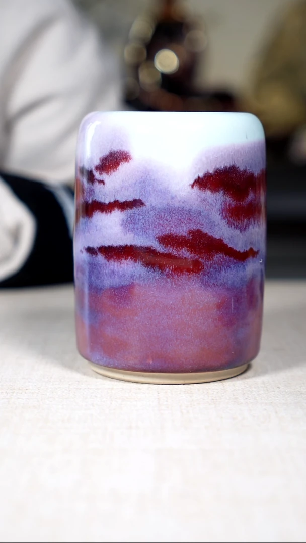 原产地钧瓷茶器摆件