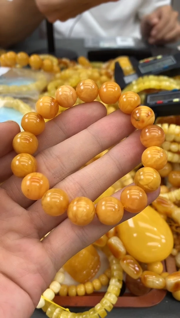 未镶嵌蜜蜡裸石手串