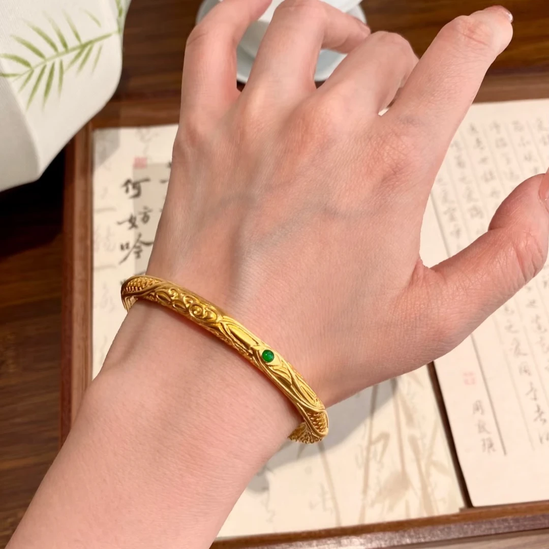 足银手镯  足银999手镯哪吒同款乾坤圈手镯国潮古风传承百搭国风