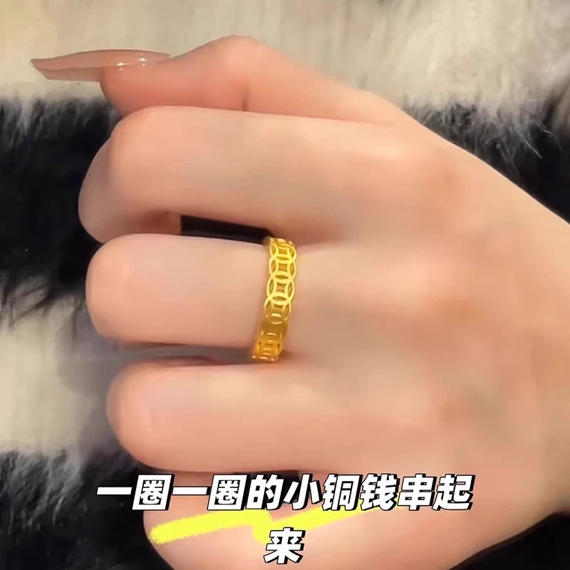 合金戒指 铜币戒指 钱多多戒指 合金戒指钱币戒指