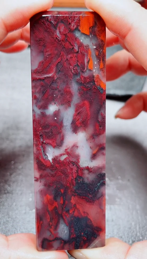 玉桂林鸡血玉素章--7