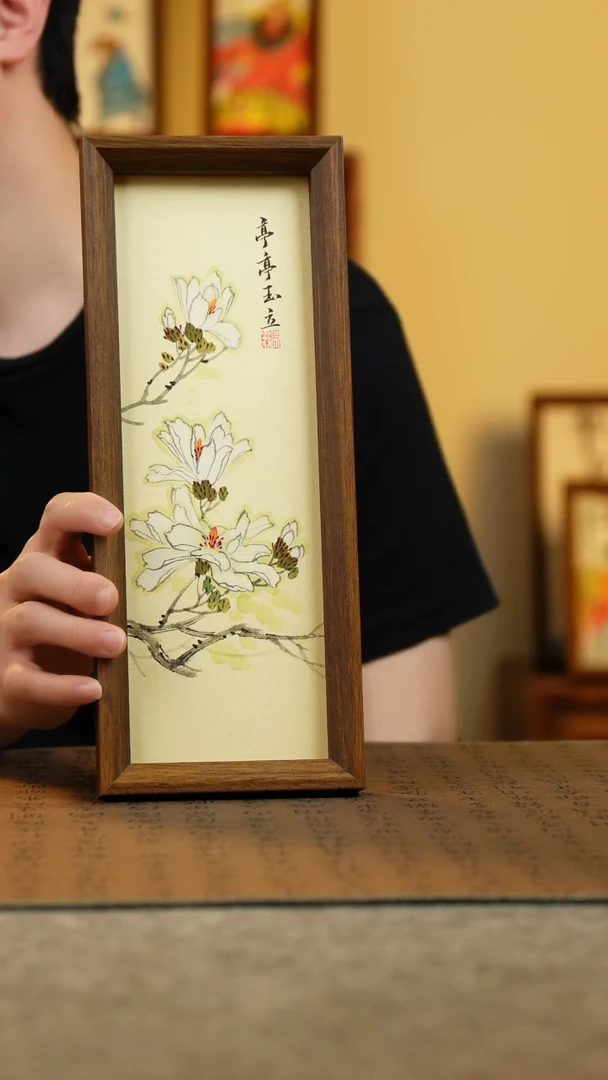 国画12.5*31.5纯手绘国风国画摆台