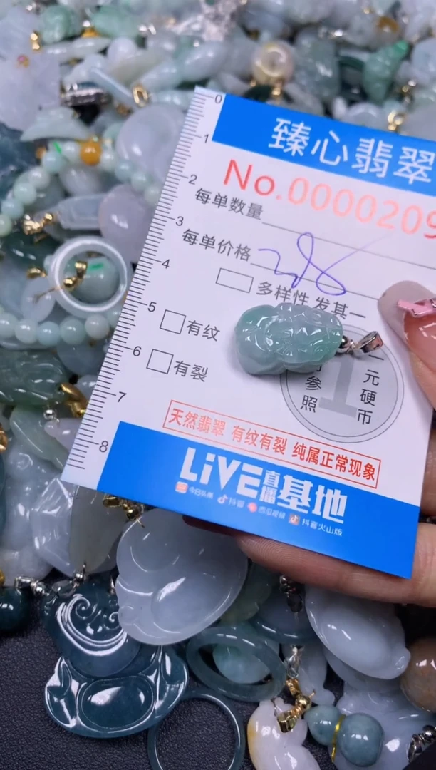 【闪购商品】翡翠颈饰未镶嵌含绳000209