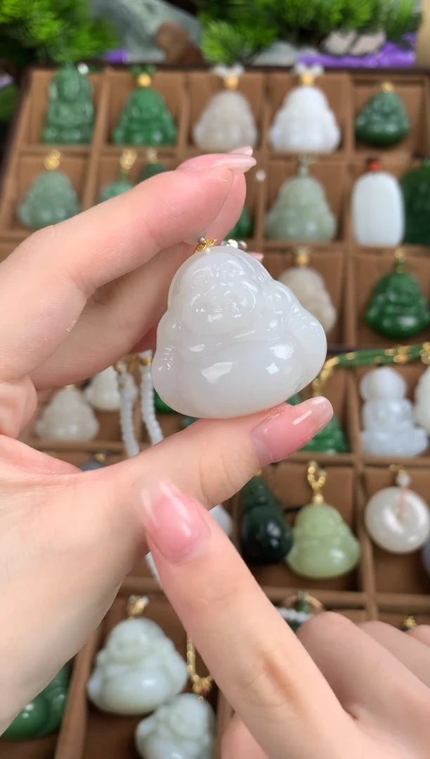 和田玉未镶嵌颈饰吊坠35mm