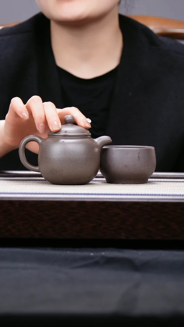 【闪购商品】紫砂茶壶大水谭天青  匏樽＋杯子