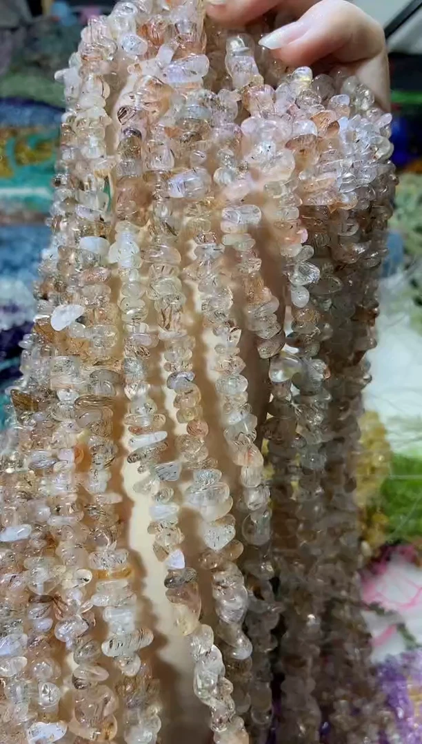 水晶珠宝半成品未镶嵌黑金超七