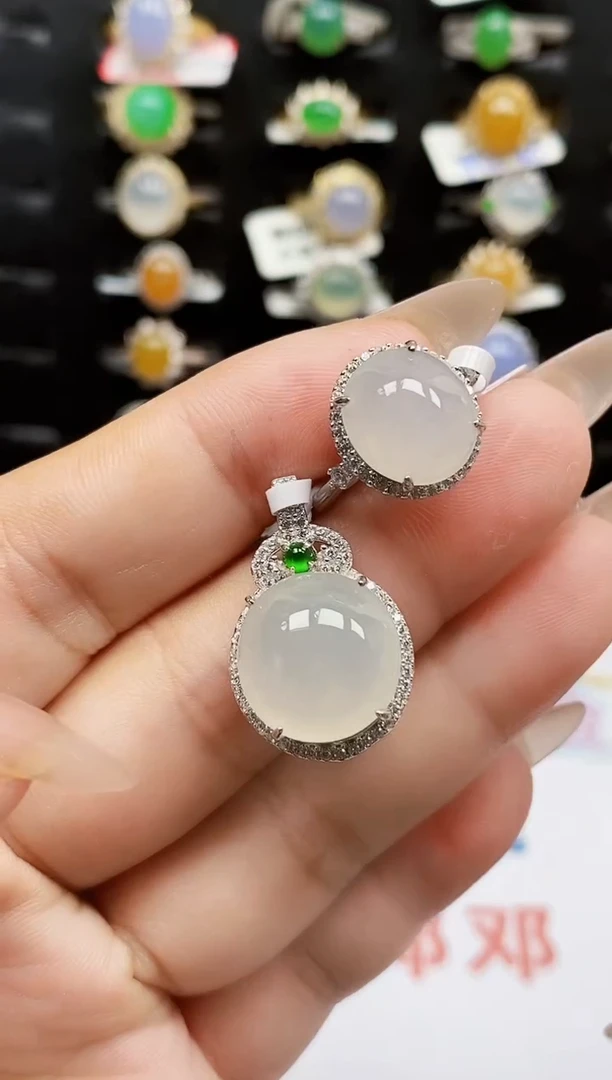 银S925镶嵌戒指翡翠06712
