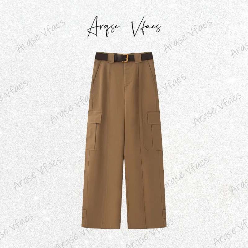 [ARQSEVFAES正品]—2025夏季时尚高腰直筒透气休闲裤女AR303026