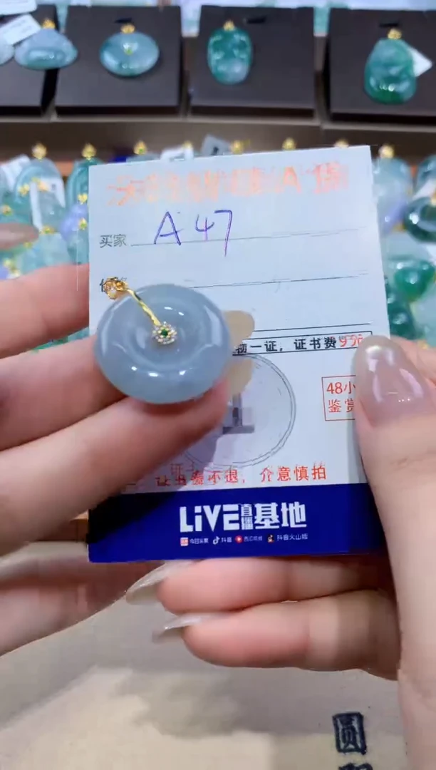 颈饰未镶嵌翡翠天然缅甸翡翠A货挂件