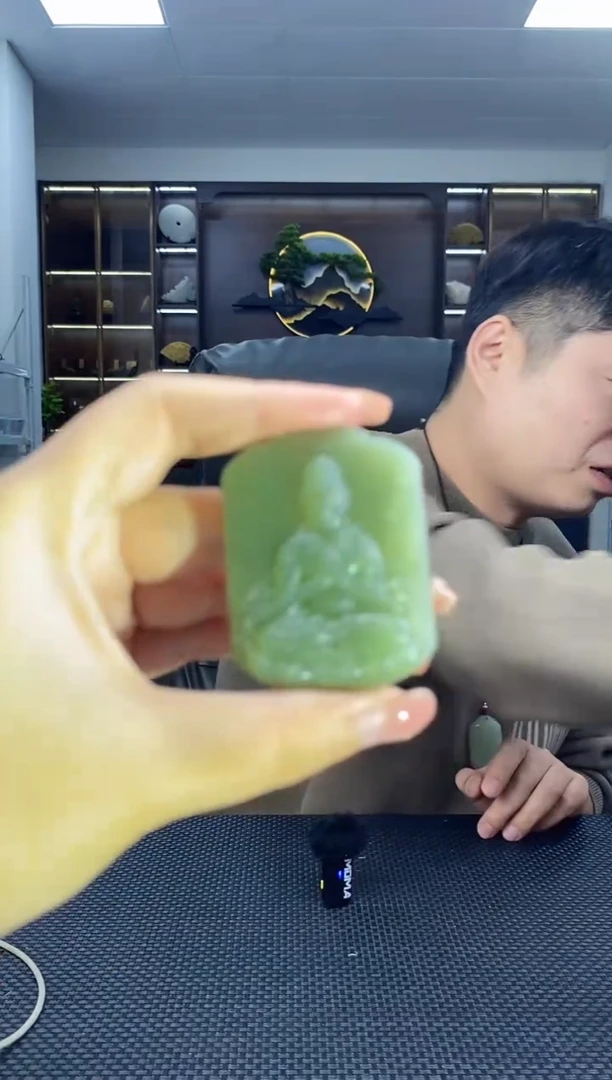 颈饰未镶嵌和田玉观音清货2