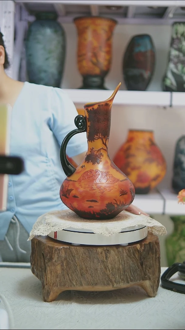 手工艺品琉璃【21】格雷花瓶