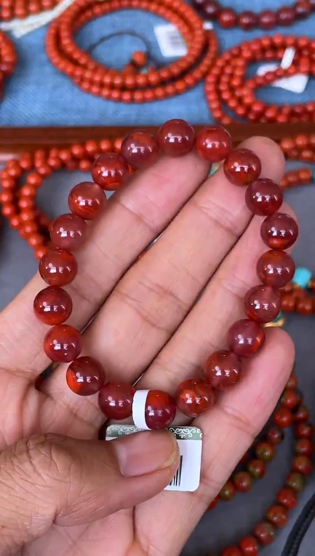 未镶嵌手串南红玛瑙N30凉山瓦西料单圈