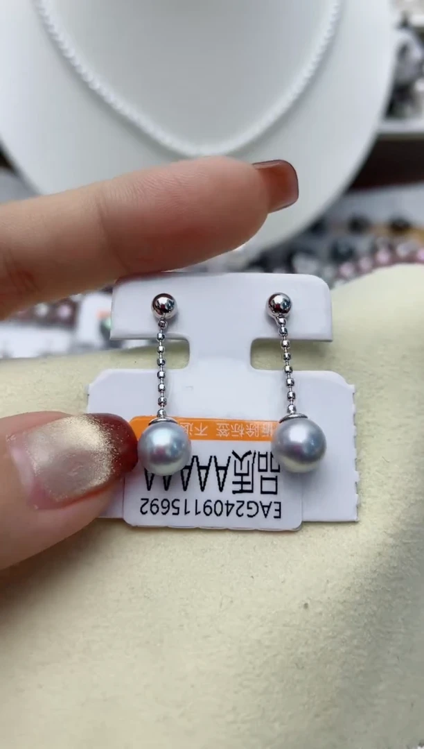 【闪购商品】海水珍珠耳饰银S925镶嵌W125