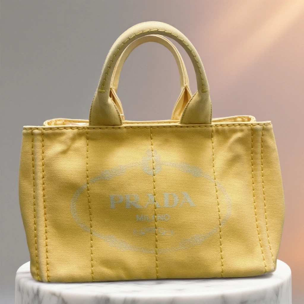 95新 Prada/普拉达  黄色托特包  1831 0878