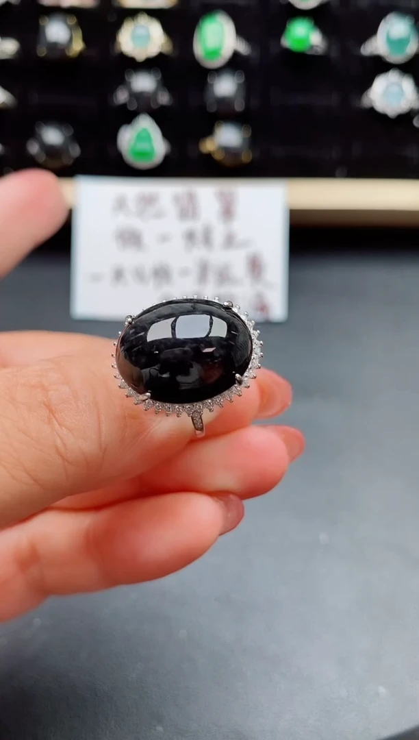【闪购商品】翡翠戒指银S925镶嵌50800