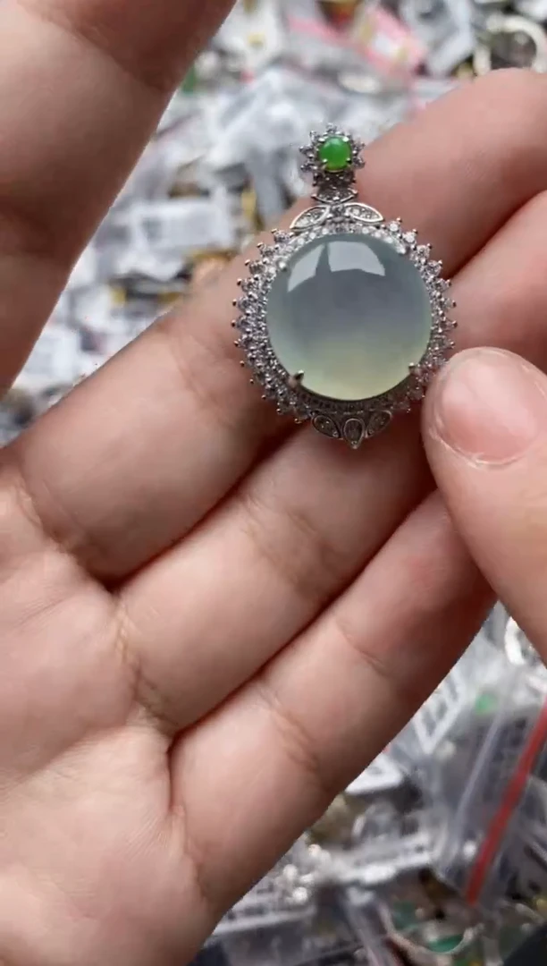 【闪购商品】翡翠戒指银S925镶嵌55555---10