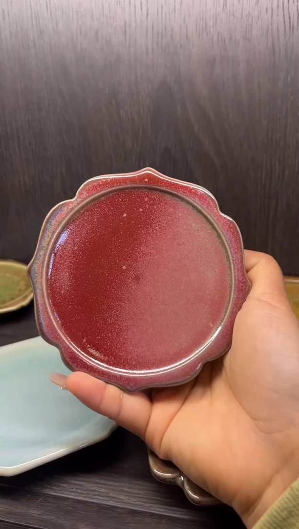 【闪购商品】瓷片流光溢彩釉色小杯垫