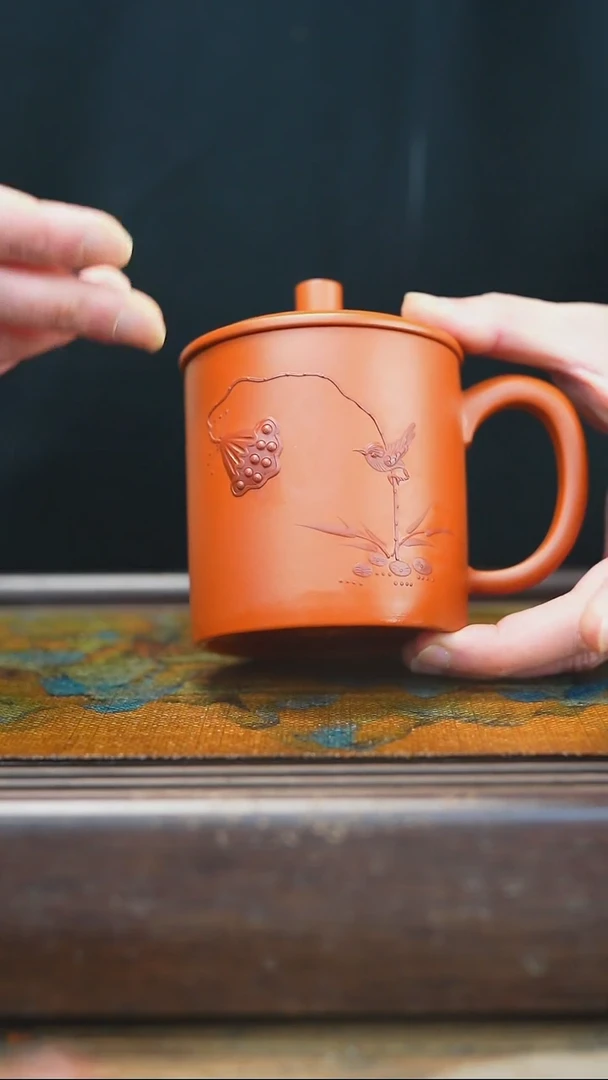 【闪购商品】紫砂茶杯2.18  小煤窑朱泥  盖杯