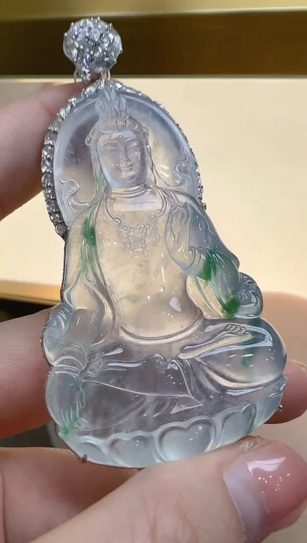 【闪购商品】翡翠吊坠(不含链)18K金镶嵌多样性发货拍一发一